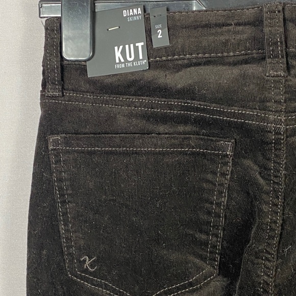 Kut from the Kloth Womens Diana Skinny Corduroy Pant In Bean Brown Size 2 - Picture 7 of 12